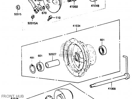 FRONT HUB - KDX200-B1 1984 AUSTRALIA / KPH