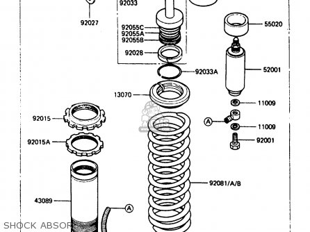 SHOCK ABSORBER - KDX200-B1 1984 AUSTRALIA / KPH