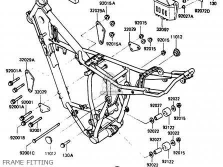 FRAME FITTING - KDX200-B1 1984 AUSTRALIA / KPH