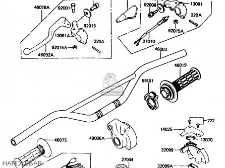 HANDLEBAR - KDX200-B1 1984 AUSTRALIA / KPH