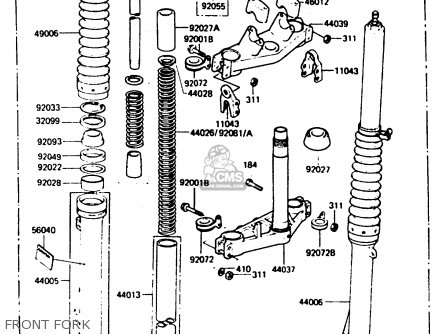 FRONT FORK - KDX200-B1 1984 AUSTRALIA / KPH