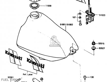 FUEL TANK - KDX200-B1 1984 AUSTRALIA / KPH
