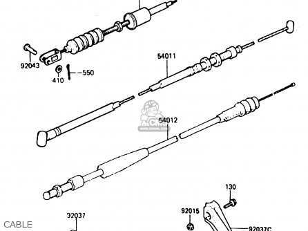 CABLE - KDX200-B1 1984 AUSTRALIA / KPH