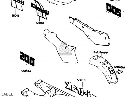 LABEL - KDX200-B1 1984 AUSTRALIA / KPH