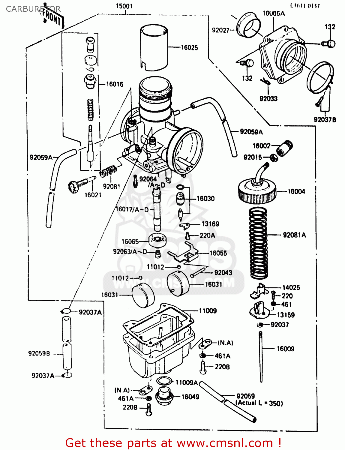CARBURETOR KDX200-B2 1985 AUSTRALIA / KPH