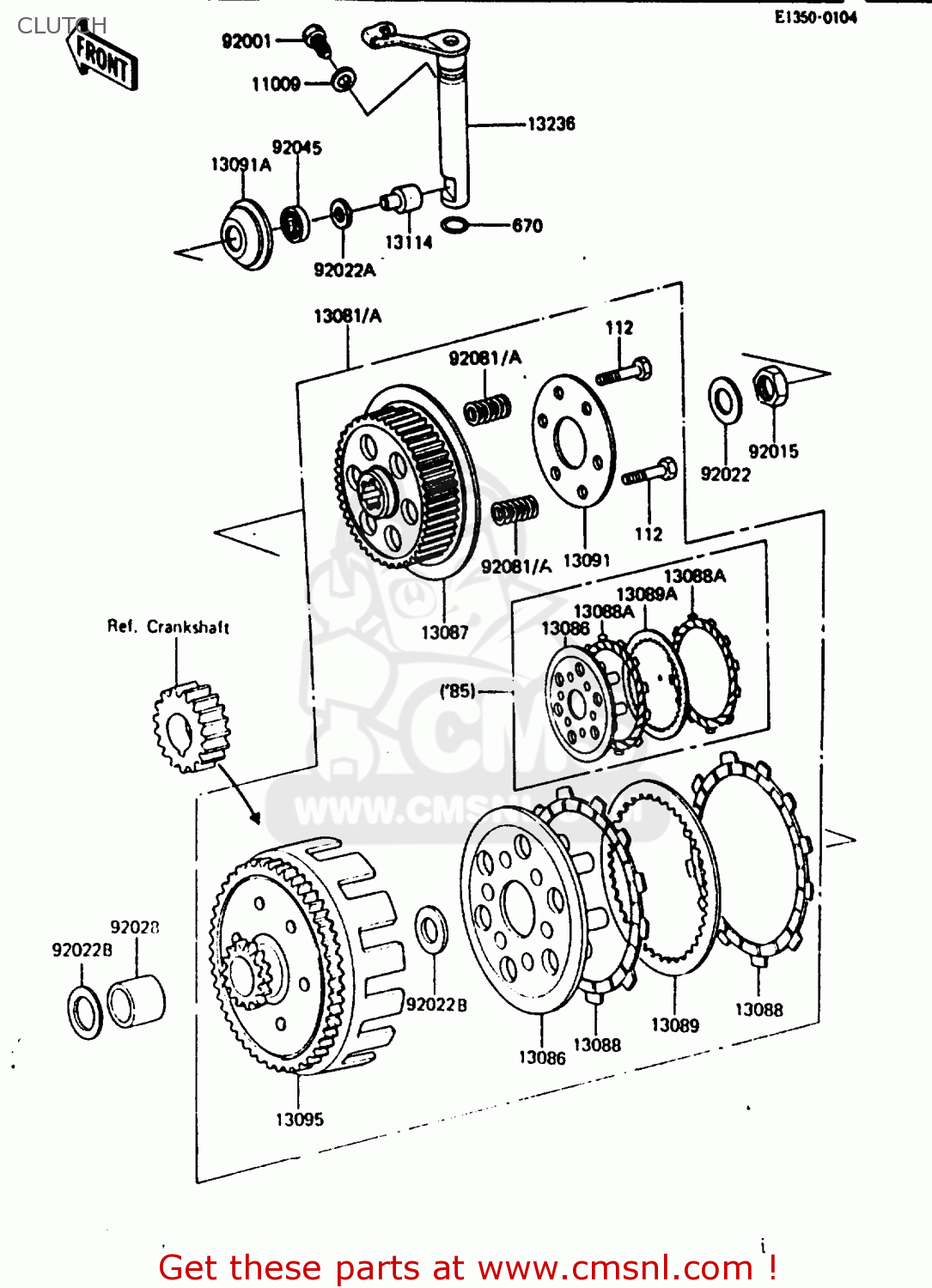 CLUTCH KDX200-B2 1985 AUSTRALIA / KPH