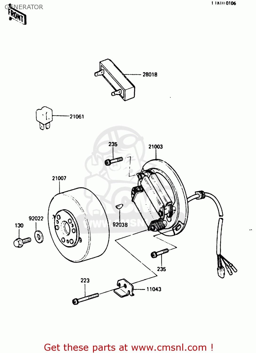 GENERATOR KDX200-B2 1985 AUSTRALIA / KPH