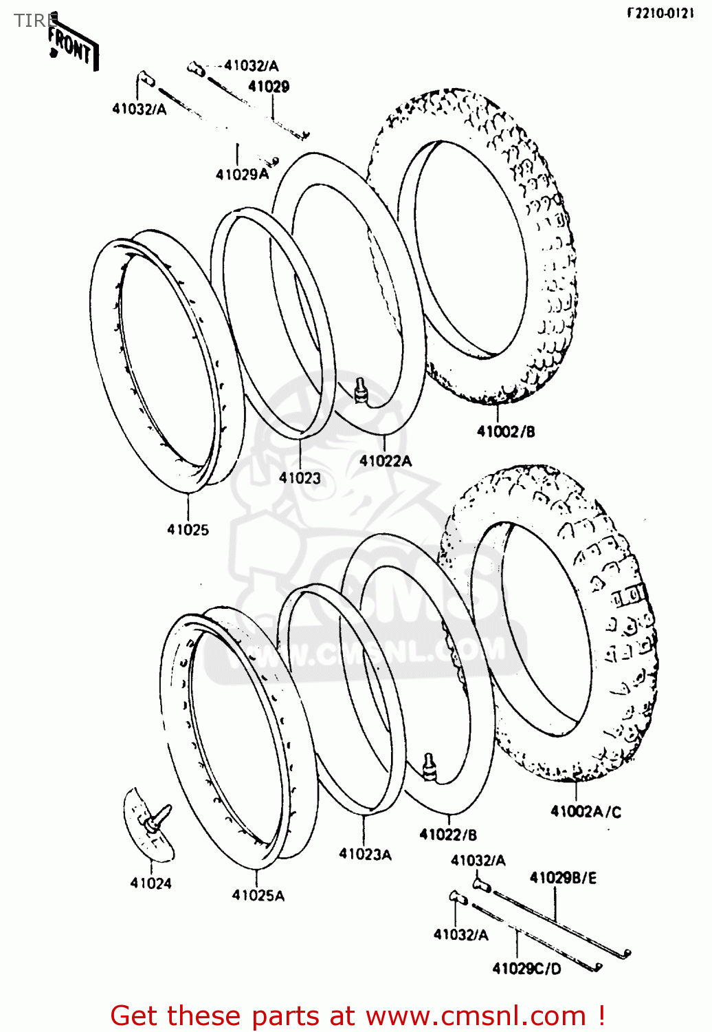 TIRE KDX200-B2 1985 AUSTRALIA / KPH