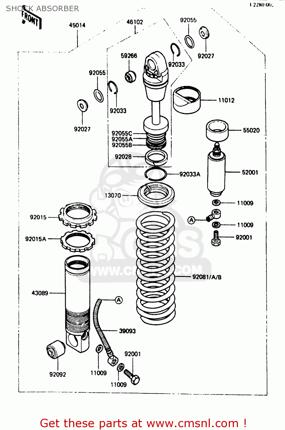 SHOCK ABSORBER KDX200-B2 1985 AUSTRALIA / KPH