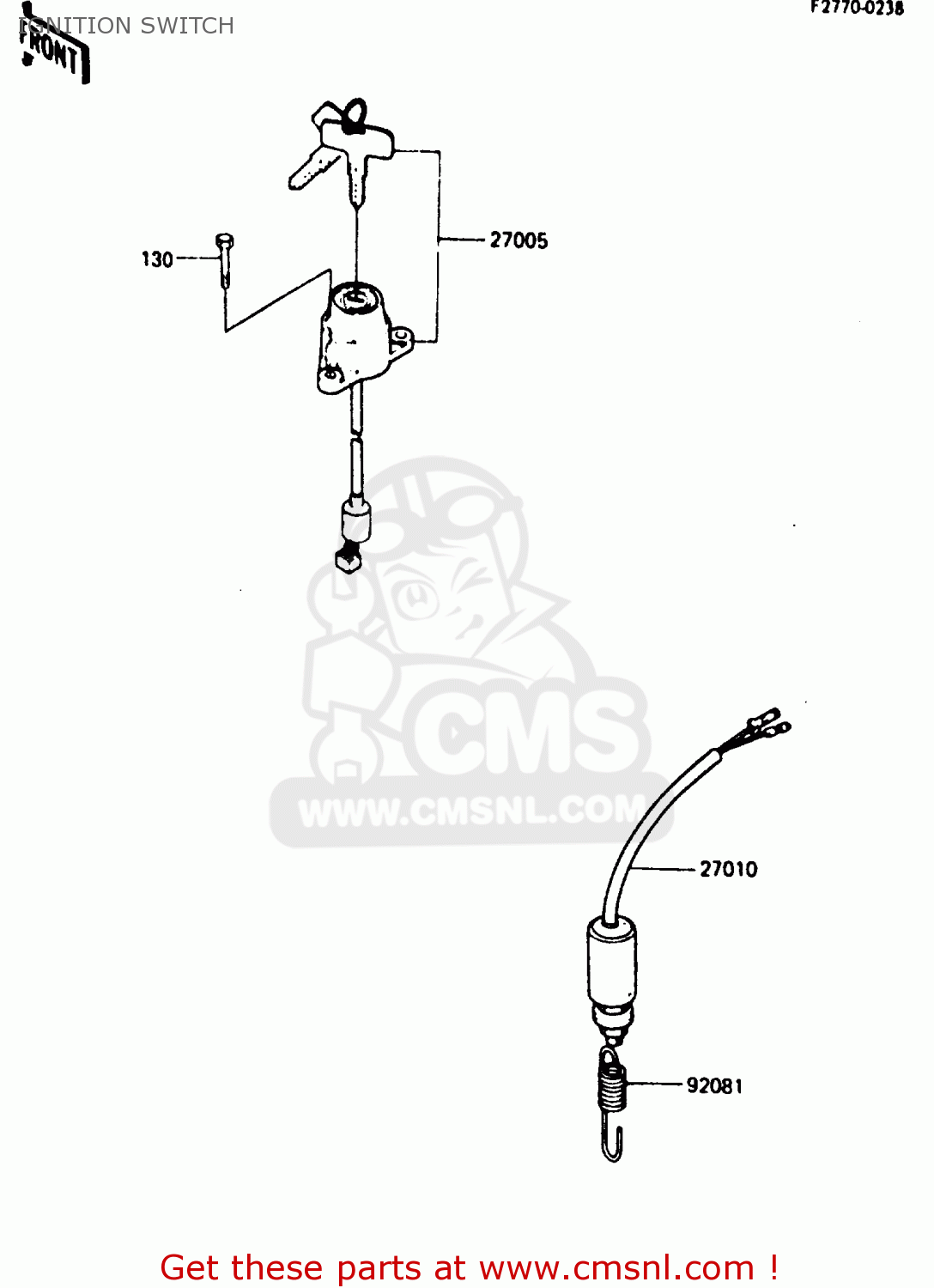 IGNITION SWITCH KDX200-B2 1985 AUSTRALIA / KPH