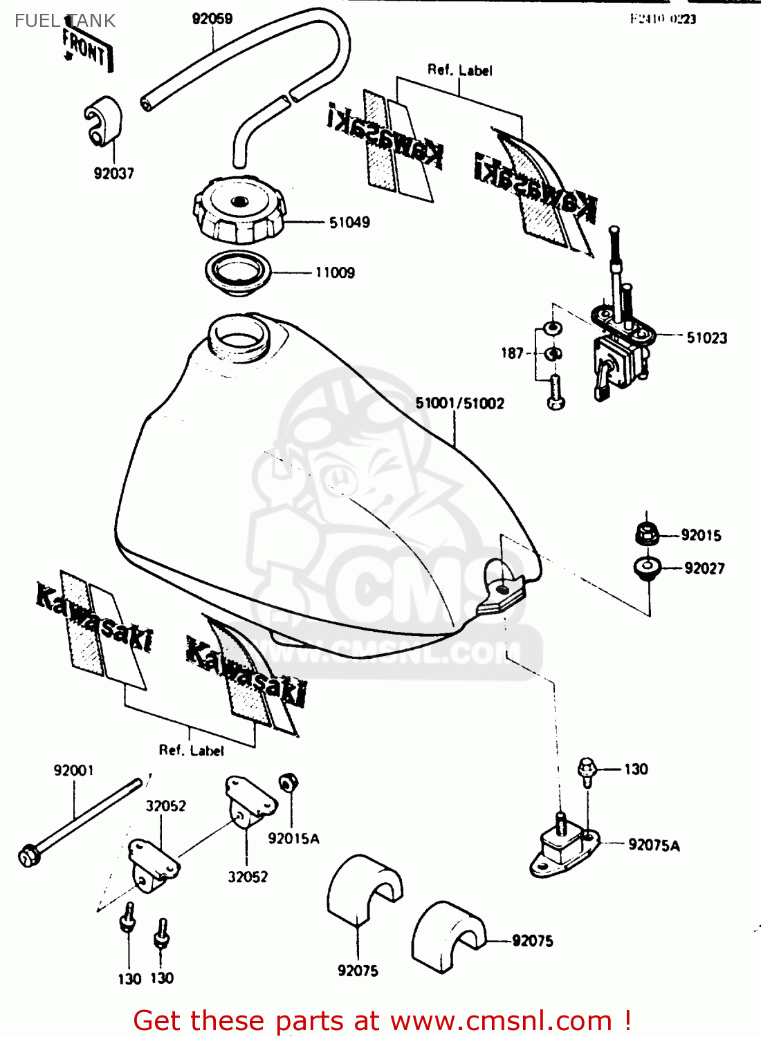 FUEL TANK KDX200-B2 1985 AUSTRALIA / KPH