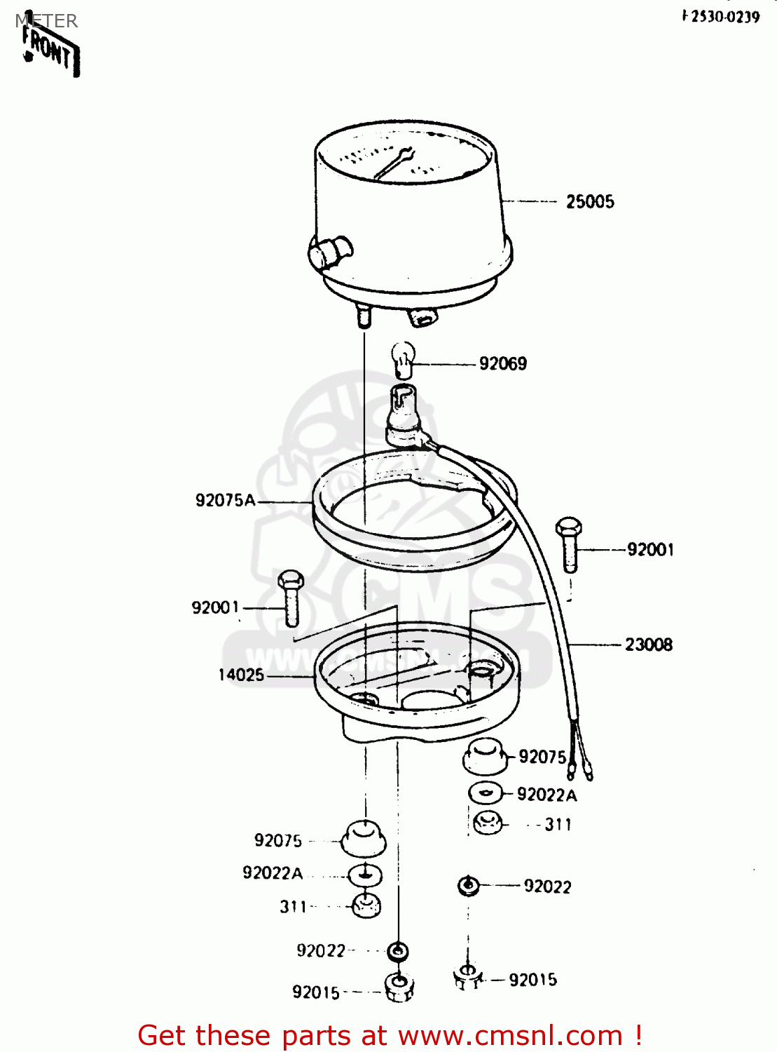 METER KDX200-B2 1985 AUSTRALIA / KPH