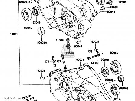 CRANKCASE - KDX200-B2 1985 AUSTRALIA / KPH