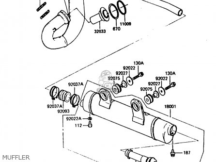 MUFFLER - KDX200-B2 1985 AUSTRALIA / KPH