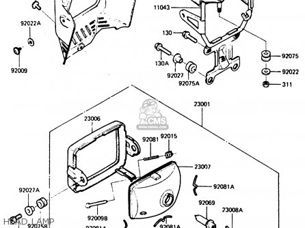 HEAD LAMP - KDX200-B2 1985 AUSTRALIA / KPH
