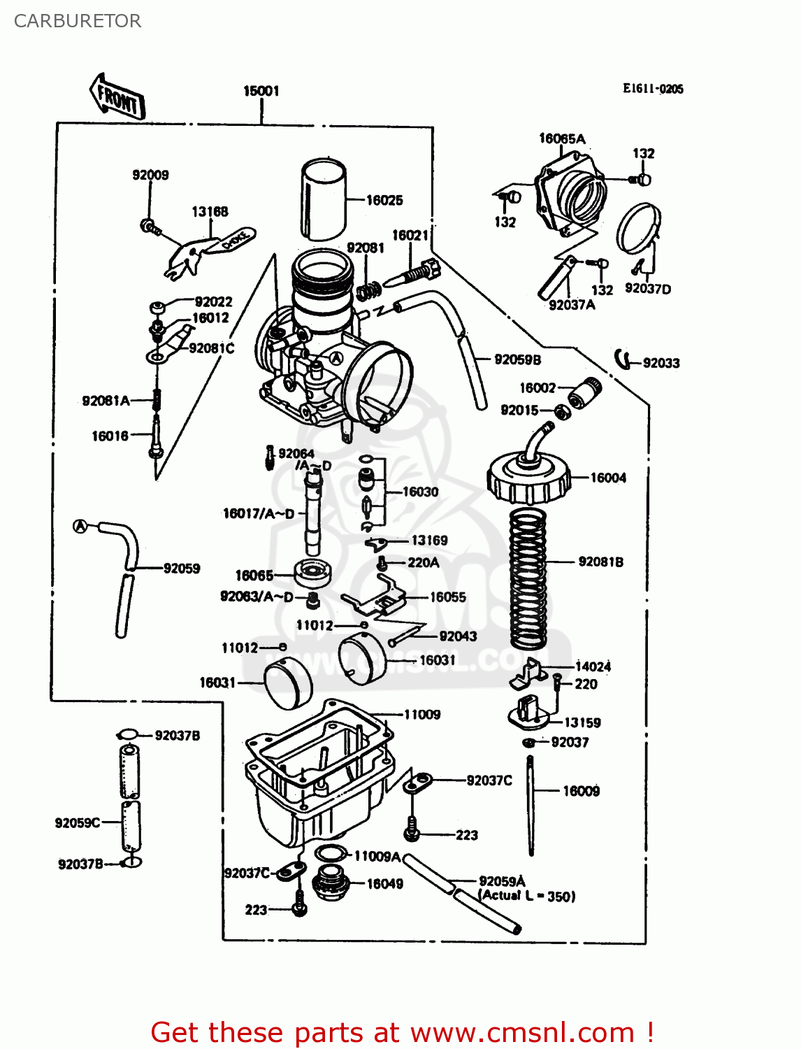 CARBURETOR KDX200-C1 1986 UNITED KINGDOM AL