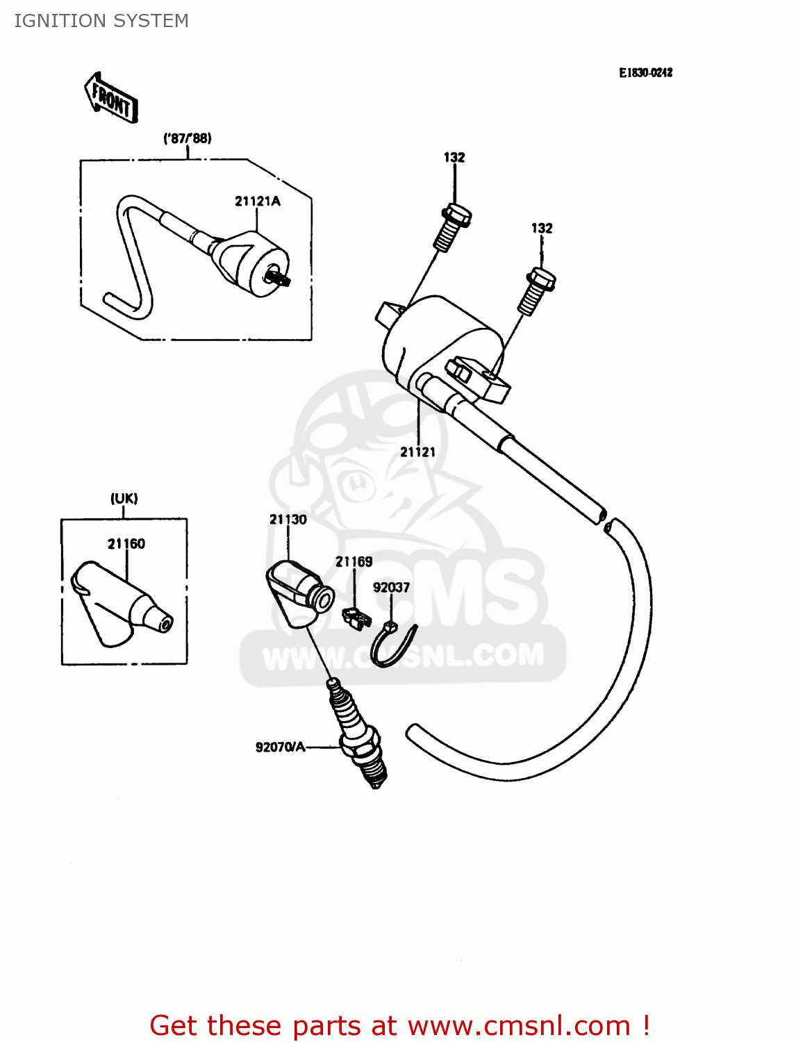 IGNITION SYSTEM KDX200-C1 1986 UNITED KINGDOM AL