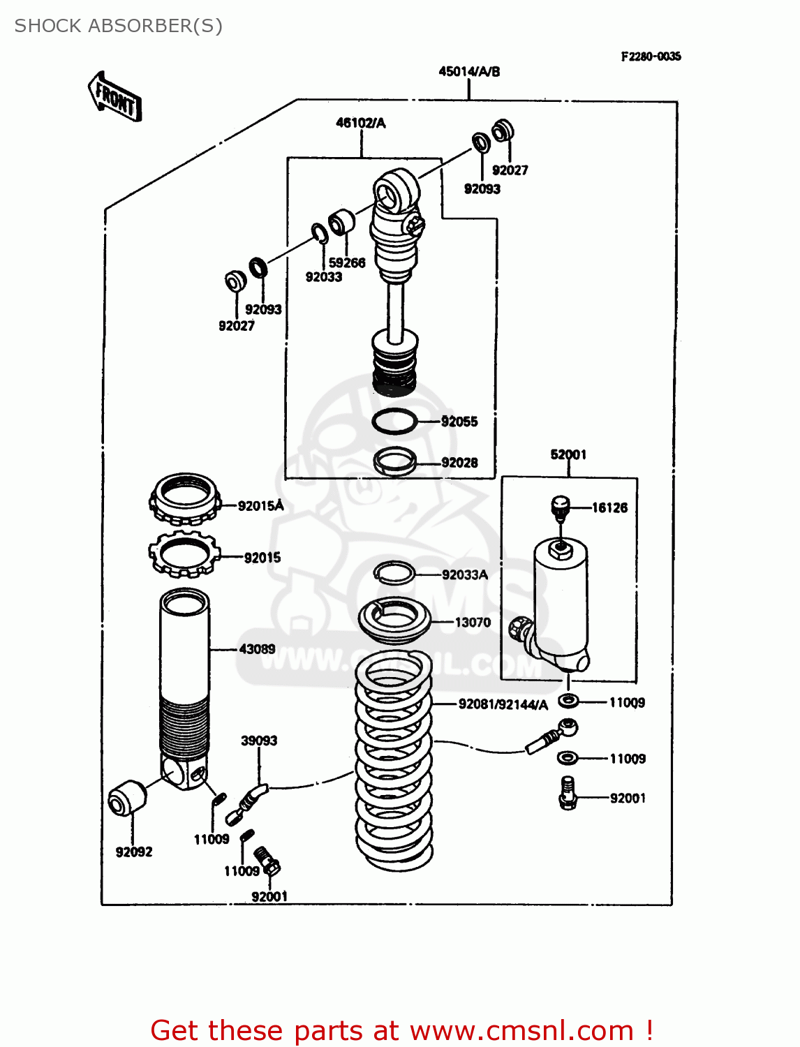 SHOCK ABSORBER(S) KDX200-C1 1986 UNITED KINGDOM AL