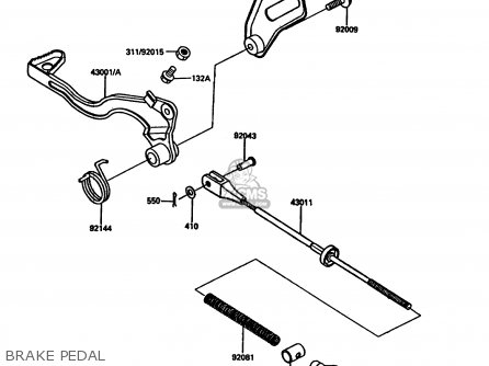 BRAKE PEDAL - KDX200-C1 1986 UNITED KINGDOM AL