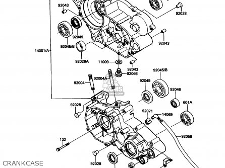 CRANKCASE - KDX200-C1 1986 USA CANADA