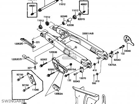 SWINGARM - KDX200-C1 1986 USA CANADA