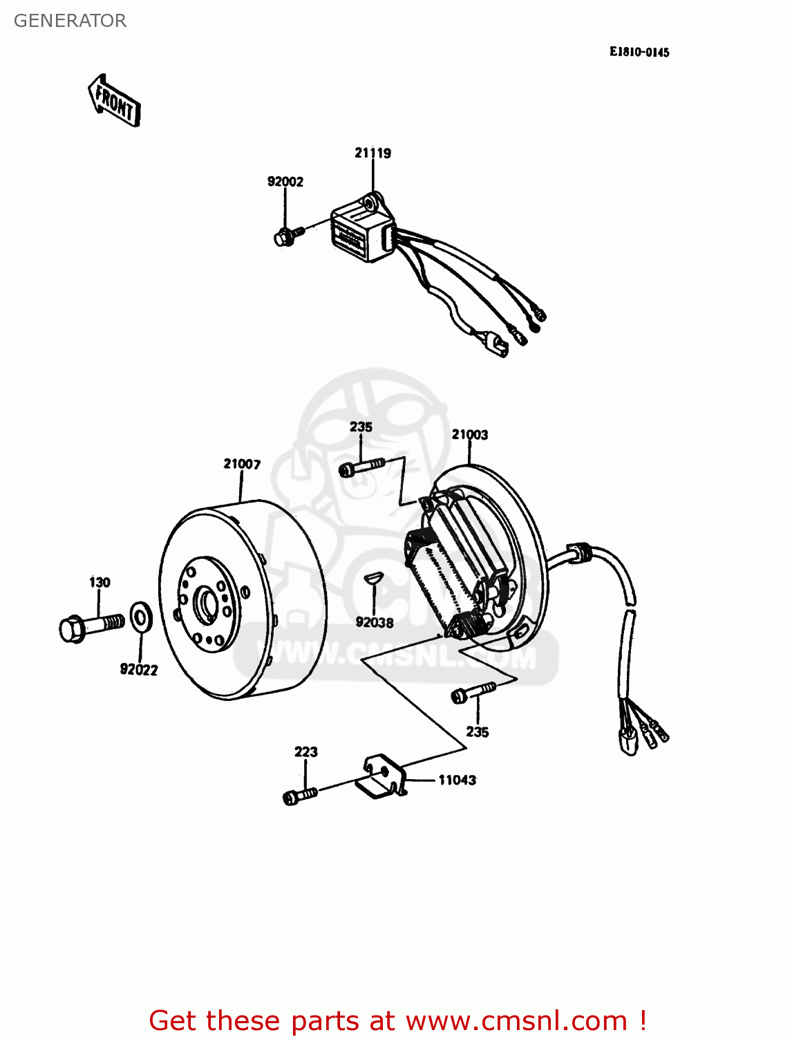 GENERATOR KDX200-C2 1987 UNITED KINGDOM AL