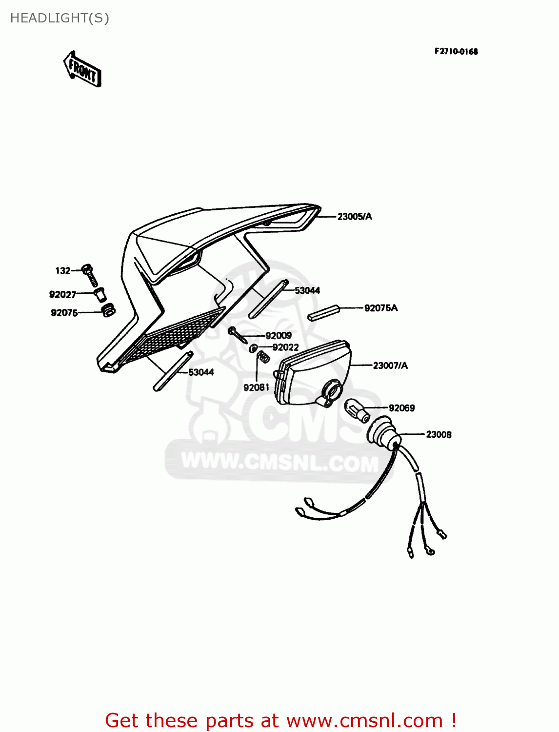HEADLIGHT(S) KDX200-C2 1987 UNITED KINGDOM AL