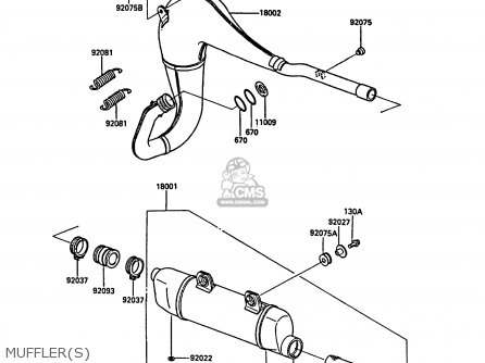 MUFFLER(S) - KDX200-C2 1987 UNITED KINGDOM AL