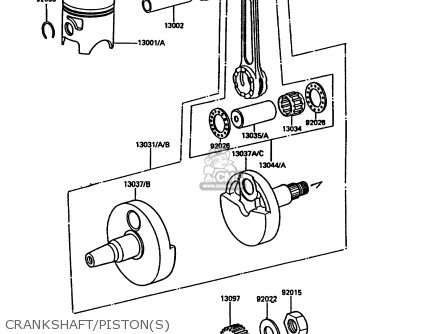 CRANKSHAFT/PISTON(S) - KDX200-C2 1987 UNITED KINGDOM AL