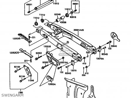 SWINGARM - KDX200-C2 1987 UNITED KINGDOM AL