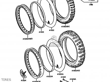TIRES - KDX200-C2 1987 UNITED KINGDOM AL