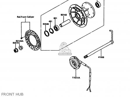 FRONT HUB - KDX200-C2 1987 UNITED KINGDOM AL