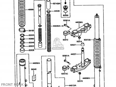FRONT FORK - KDX200-C2 1987 UNITED KINGDOM AL