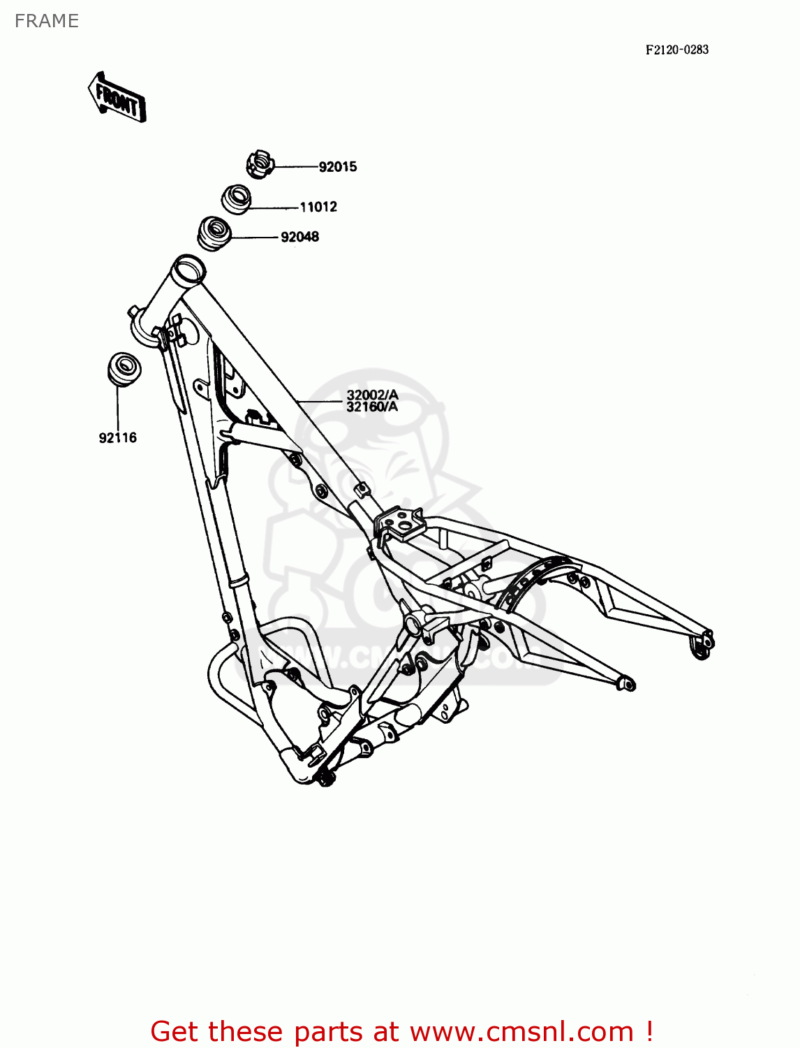 FRAME KDX200-C2 1987 USA CANADA