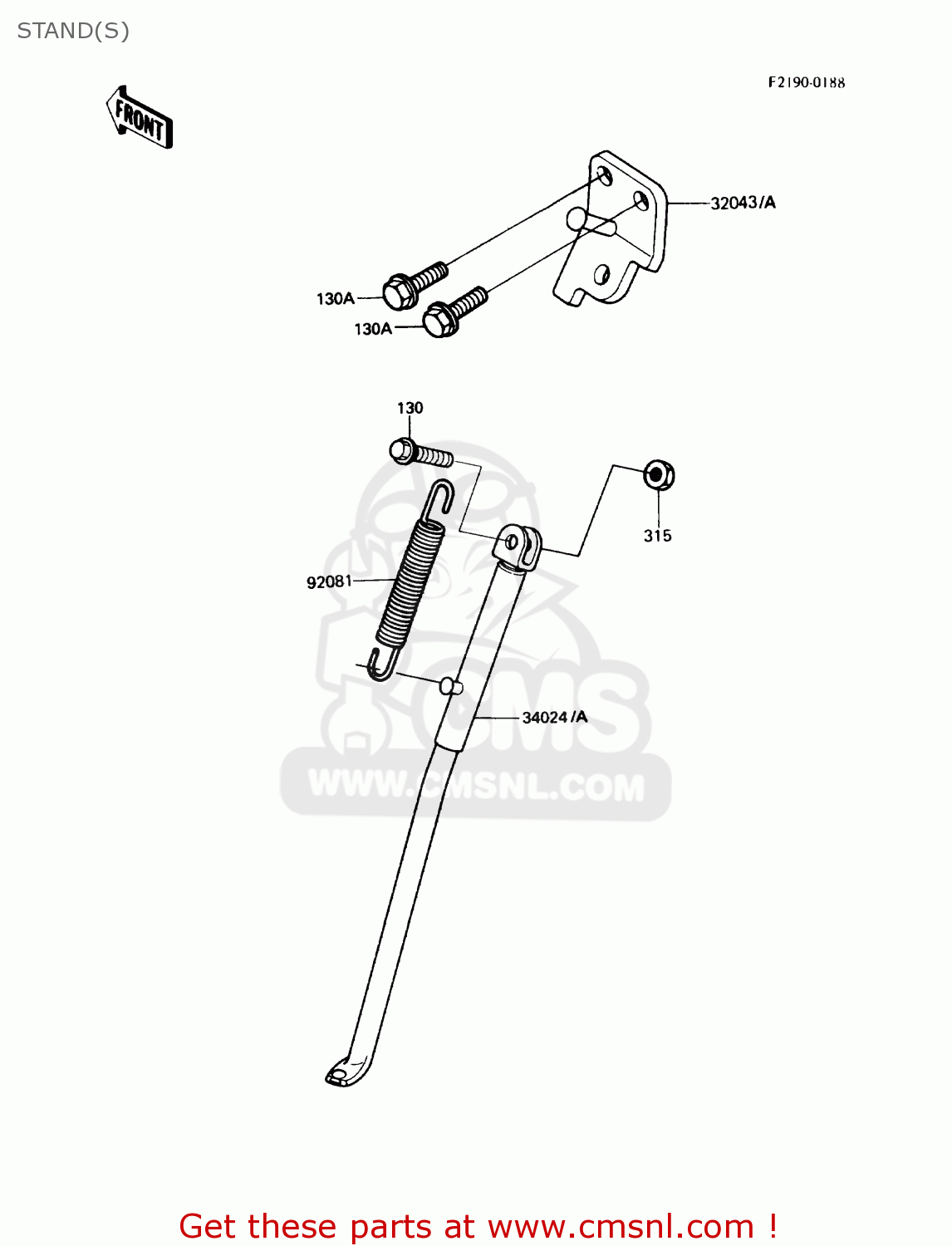 STAND(S) KDX200-C2 1987 USA CANADA