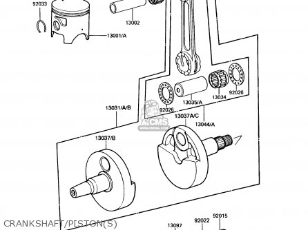 CRANKSHAFT/PISTON(S) - KDX200-C2 1987 USA CANADA