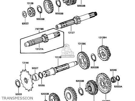 TRANSMISSION - KDX200-C2 1987 USA CANADA