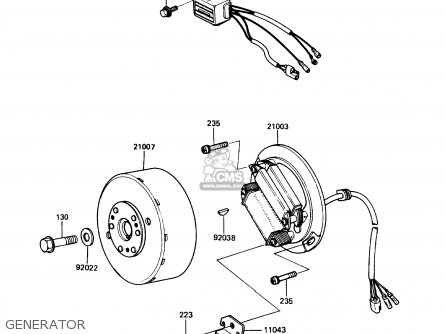 GENERATOR - KDX200-C2 1987 USA CANADA