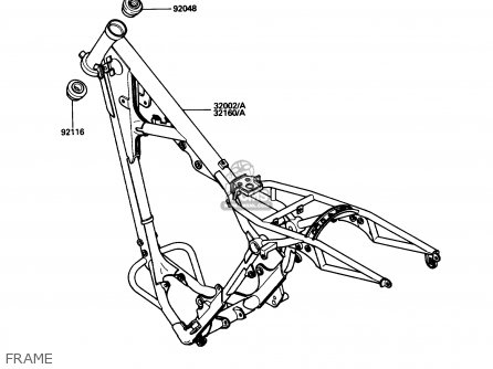 FRAME - KDX200-C2 1987 USA CANADA