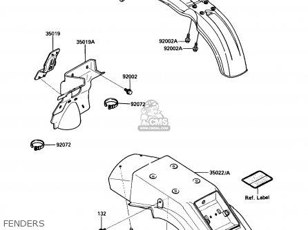 FENDERS - KDX200-C2 1987 USA CANADA