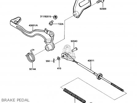 BRAKE PEDAL - KDX200-C2 1987 USA CANADA