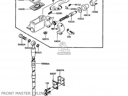 FRONT MASTER CYLINDER - KDX200-C2 1987 USA CANADA