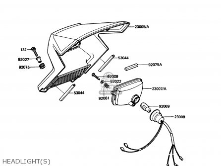 HEADLIGHT(S) - KDX200-C2 1987 USA CANADA
