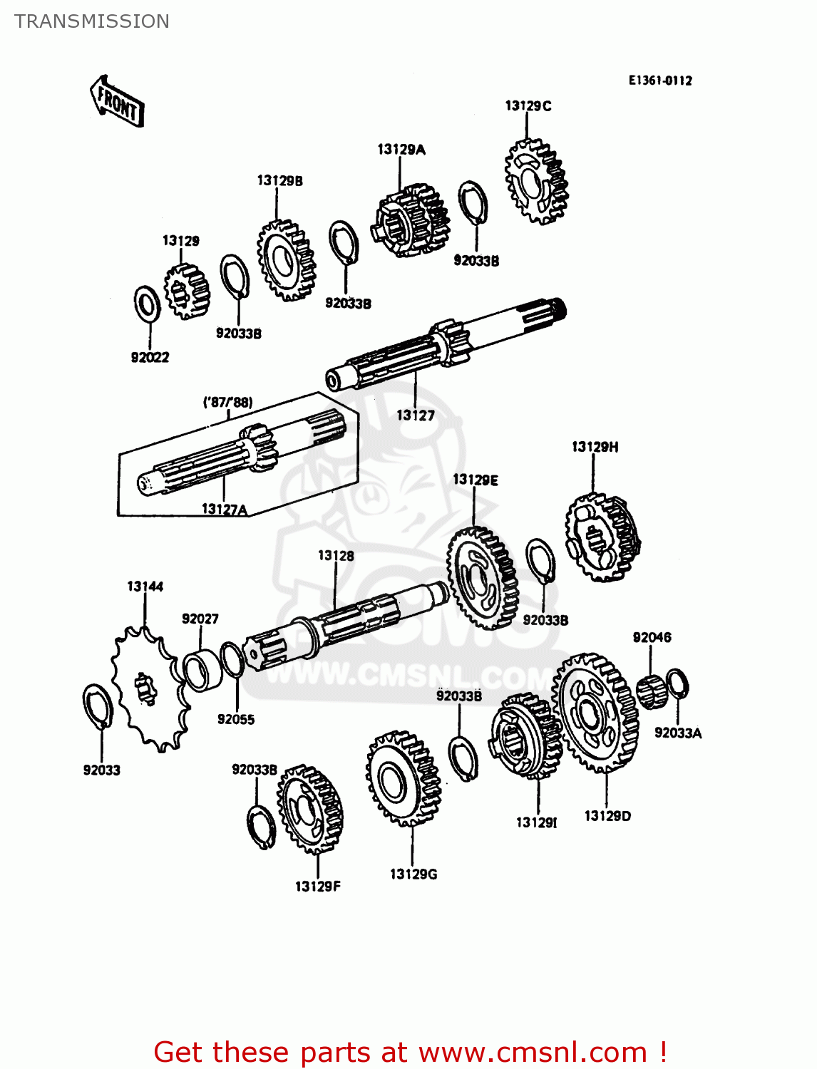 TRANSMISSION KDX200-C3 1988 UNITED KINGDOM AL