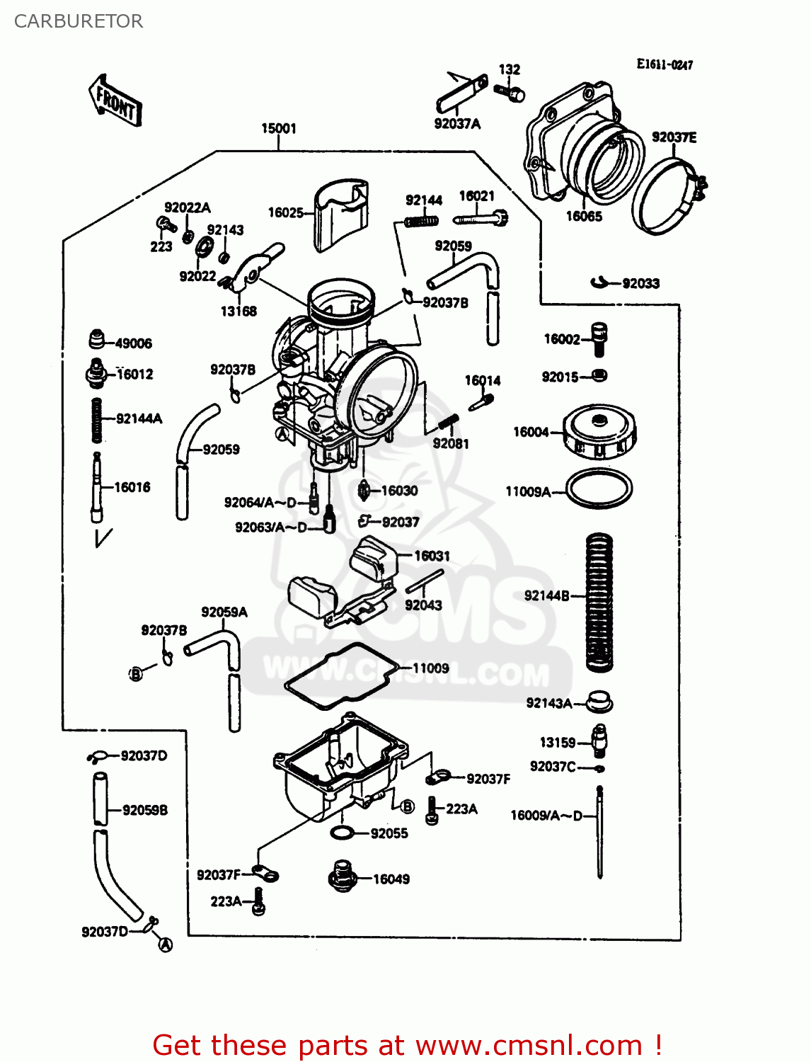 CARBURETOR KDX200-C3 1988 UNITED KINGDOM AL