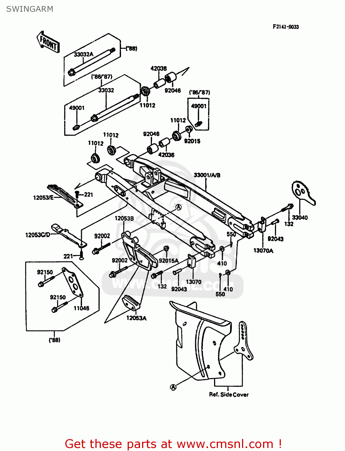 SWINGARM KDX200-C3 1988 UNITED KINGDOM AL