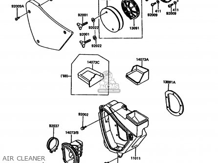 AIR CLEANER - KDX200-C3 1988 UNITED KINGDOM AL