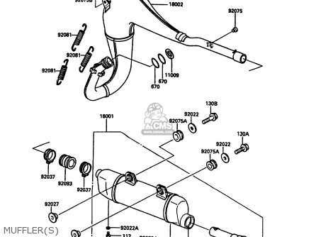 MUFFLER(S) - KDX200-C3 1988 UNITED KINGDOM AL
