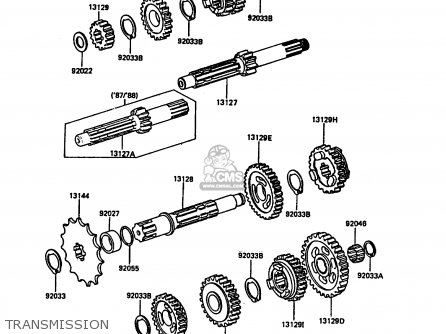 TRANSMISSION - KDX200-C3 1988 UNITED KINGDOM AL