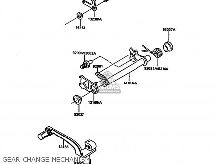 GEAR CHANGE MECHANISM - KDX200-C3 1988 UNITED KINGDOM AL
